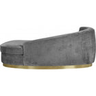 Meridian Furniture Julian Velvet Chaise - Gold Base - Chaise