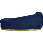 Meridian Furniture Julian Velvet Chaise - Gold Base - Chaise