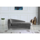 Meridian Furniture Julian Velvet Chaise - Chrome Base - Chaise