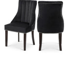Meridian Furniture Oxford Velvet Dining Chair - Black - Dining Chairs
