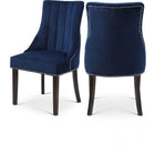 Meridian Furniture Oxford Velvet Dining Chair - Navy - Dining Chairs