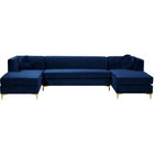 Meridian Furniture Graham Velvet 3pc. Sectional - Sofas