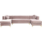 Meridian Furniture Graham Velvet 3pc. Sectional - Sofas