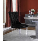 Meridian Furniture Miley Velvet Dining Chair with Acrylic Legs-Set of 2 - Chairs