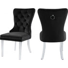 Meridian Furniture Miley Velvet Dining Chair with Acrylic Legs-Set of 2 - Chairs