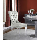 Meridian Furniture Miley Velvet Dining Chair with Acrylic Legs-Set of 2 - Chairs