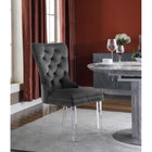 Meridian Furniture Miley Velvet Dining Chair with Acrylic Legs-Set of 2 - Chairs