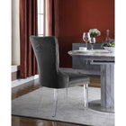 Meridian Furniture Miley Velvet Dining Chair with Acrylic Legs-Set of 2 - Chairs