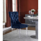 Meridian Furniture Miley Velvet Dining Chair with Acrylic Legs-Set of 2 - Chairs