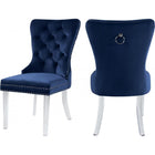 Meridian Furniture Miley Velvet Dining Chair with Acrylic Legs-Set of 2 - Chairs