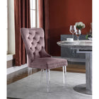 Meridian Furniture Miley Velvet Dining Chair with Acrylic Legs-Set of 2 - Chairs