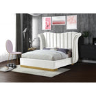 Meridian Furniture Flora Velvet Queen Bed - Bedroom Beds