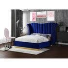 Meridian Furniture Flora Velvet Queen Bed - Bedroom Beds