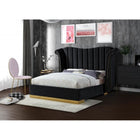 Meridian Furniture Flora Velvet King Bed - Bedroom Beds