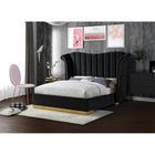 Meridian Furniture Flora Velvet King Bed - Bedroom Beds
