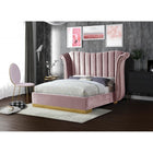 Meridian Furniture Flora Velvet Queen Bed - Bedroom Beds