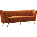 Meridian Furniture Margo Velvet Sofa - Cognac - Sofas