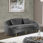 Meridian Furniture Serpentine Velvet Sofa - Sofas