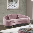 Meridian Furniture Serpentine Velvet Sofa - Sofas