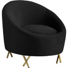 Meridian Furniture Serpentine Velvet Chair - Black - Chairs