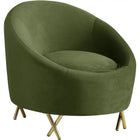 Meridian Furniture Serpentine Velvet Chair - Green - Chairs