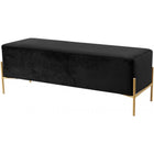 Meridian Furniture Isla Velvet Bench - Black - Benches