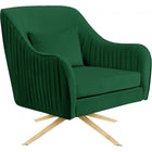 Meridian Furniture Paloma Velvet Swivel Accent Chair - Green - Chairs