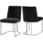 Meridian Furniture Heidi Velvet Dining Chair-Set of 2 - Dining Chairs
