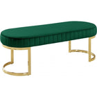 Meridian Furniture Lemar Velvet Bench - Green - Benches