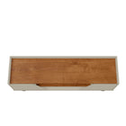 Manhattan Comfort Mid-Century Modern Marcus 53.14 TV Stand with Solid Wood Legs in Greige and Nature