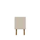 Manhattan Comfort Mid-Century Modern Marcus 62.99 TV Stand with Solid Wood Legs in Greige and Nature