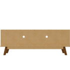 Manhattan Comfort Mid-Century Modern Marcus 62.99 TV Stand with Solid Wood Legs in Greige and Nature