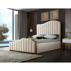 Meridian Furniture Jolie Velvet King Bed - Bedroom Beds
