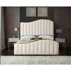 Meridian Furniture Jolie Velvet King Bed - Bedroom Beds