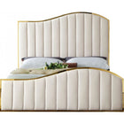 Meridian Furniture Jolie Velvet King Bed - White - Bedroom Beds