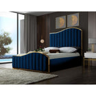 Meridian Furniture Jolie Velvet Queen Bed - Bedroom Beds