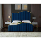 Meridian Furniture Jolie Velvet Queen Bed - Bedroom Beds