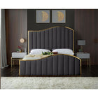 Meridian Furniture Jolie Velvet King Bed - Bedroom Beds