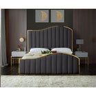 Meridian Furniture Jolie Velvet Queen Bed - Bedroom Beds