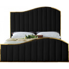 Meridian Furniture Jolie Velvet Queen Bed - Black - Bedroom Beds