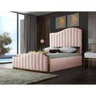 Meridian Furniture Jolie Velvet Queen Bed - Bedroom Beds