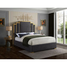 Meridian Furniture Hugo Velvet Queen Bed - Bedroom Beds