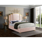 Meridian Furniture Hugo Velvet Queen Bed - Bedroom Beds