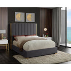 Meridian Furniture Becca Velvet Queen Bed - Bedroom Beds