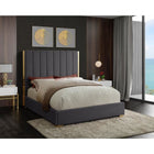 Meridian Furniture Becca Velvet King Bed - Bedroom Beds