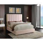Meridian Furniture Becca Velvet Queen Bed - Bedroom Beds