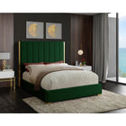 Meridian Furniture Becca Velvet Queen Bed - Bedroom Beds