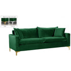 Meridian Furniture Naomi Velvet Sofa - Green - Sofas