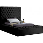 Meridian Furniture Bliss Velvet Twin Bed - Black - Bedroom Beds