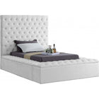 Meridian Furniture Bliss Velvet Twin Bed - White - Bedroom Beds